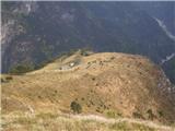 Monte Pisimoni pogled na zapuščeno planino